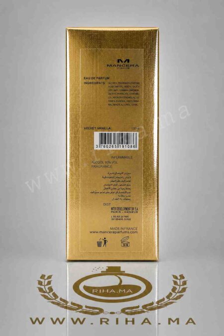 VELVET VANILLA - MANCERA prix maroc
