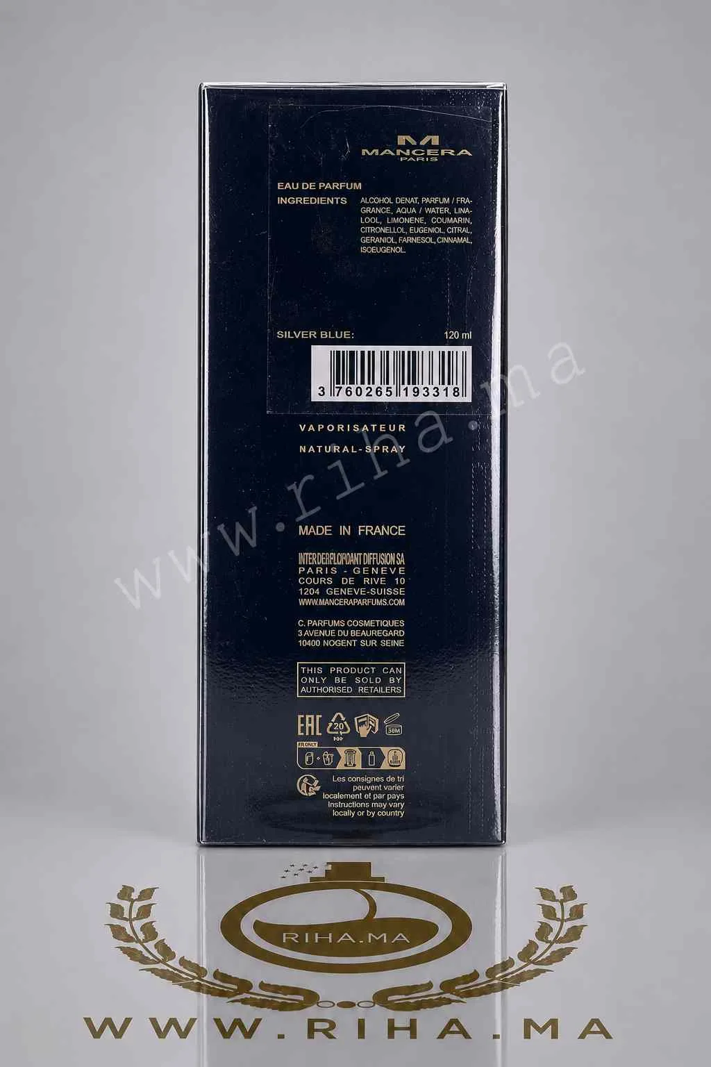 Silver Blue Mancera pour homme -Mancera prix maroc