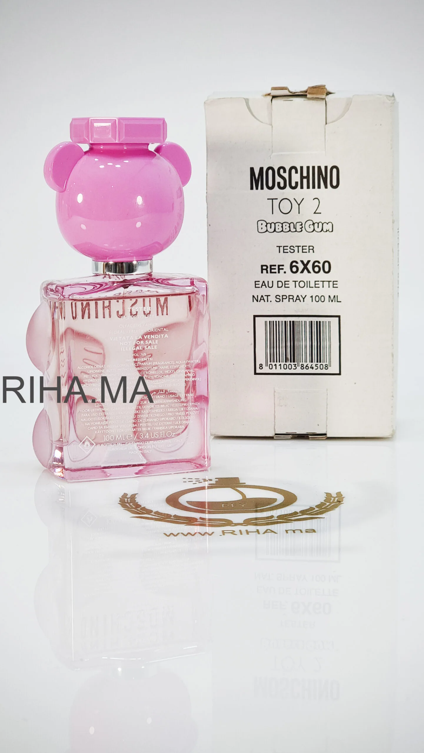 TESTEUR TOY 2 BUBBLE GUM MOSCHINO 100ML POUR FEMME EAU DE TOILETTE Moschino - parfum Maroc