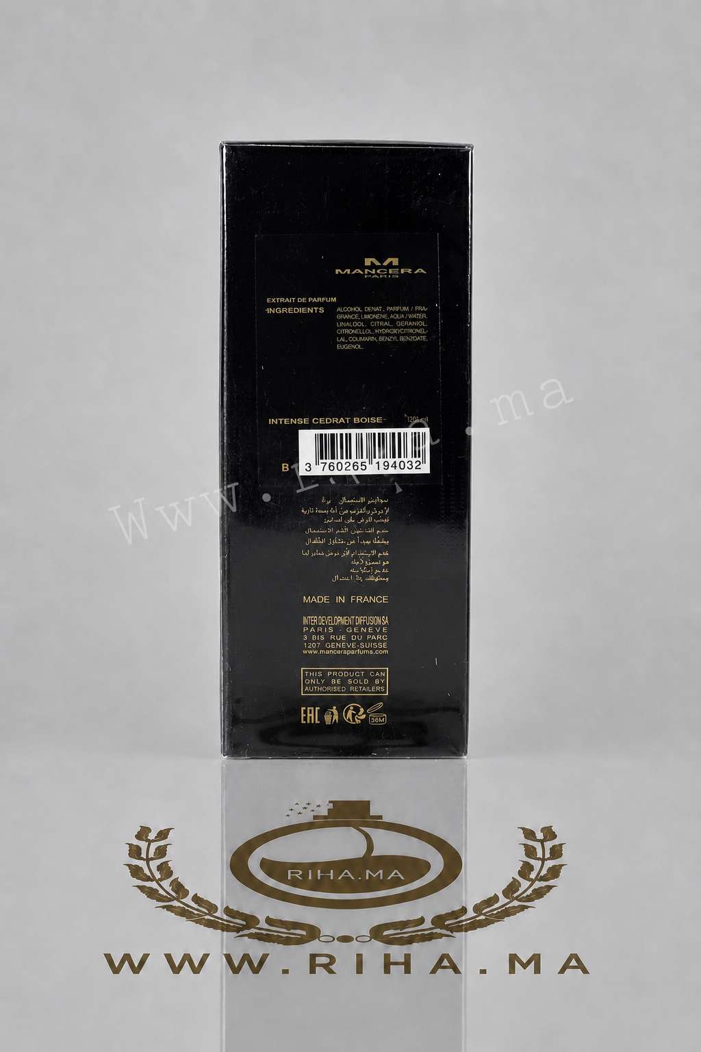 Cedrat Boise Intense Extrait De Parfum Mancera pour homme-120ml Cedrat Boise Intense Extrait De Parfum Mancera pour homme-120ml