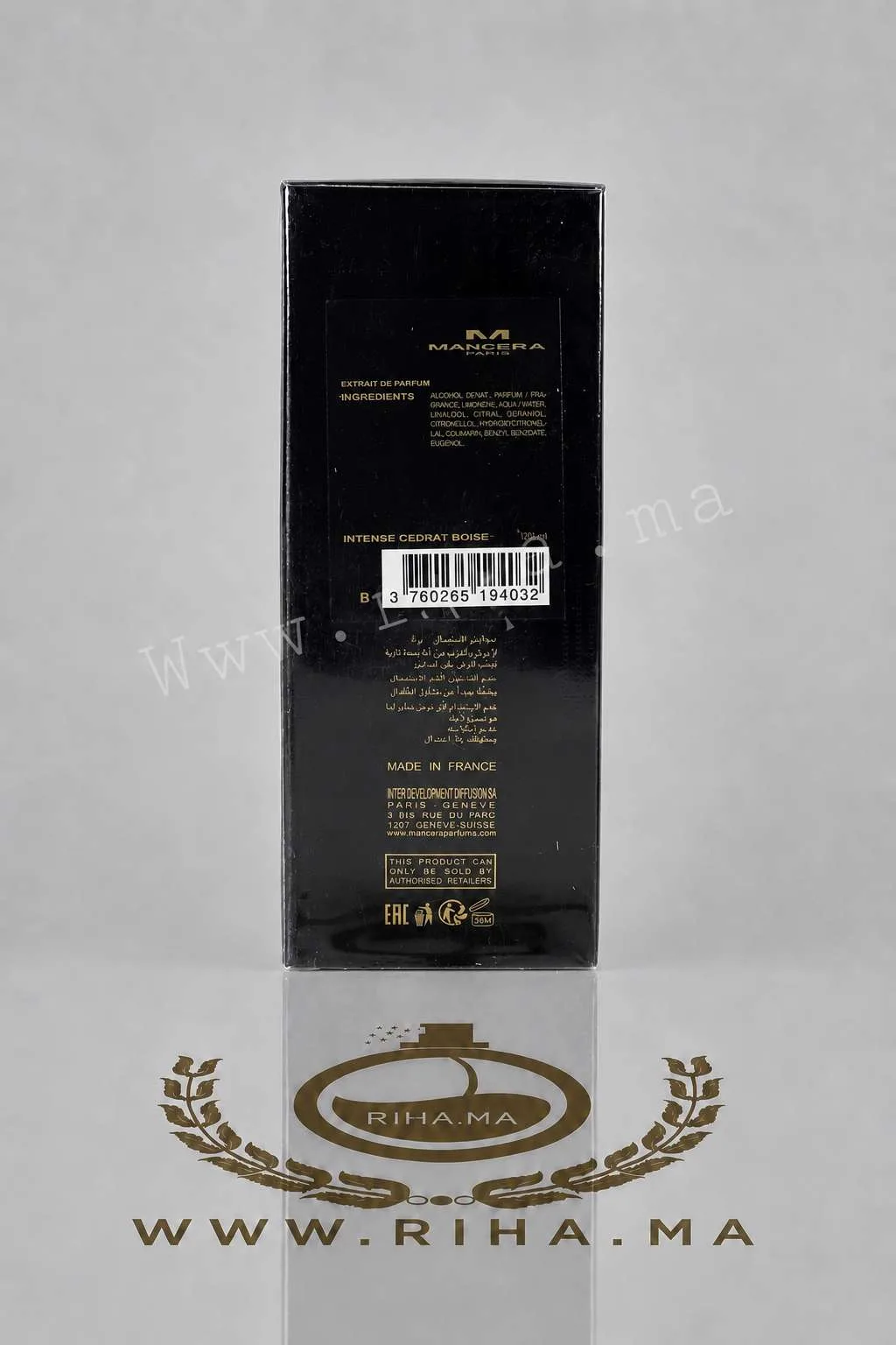 Cedrat Boise Intense Extrait De Parfum Mancera pour homme-120ml