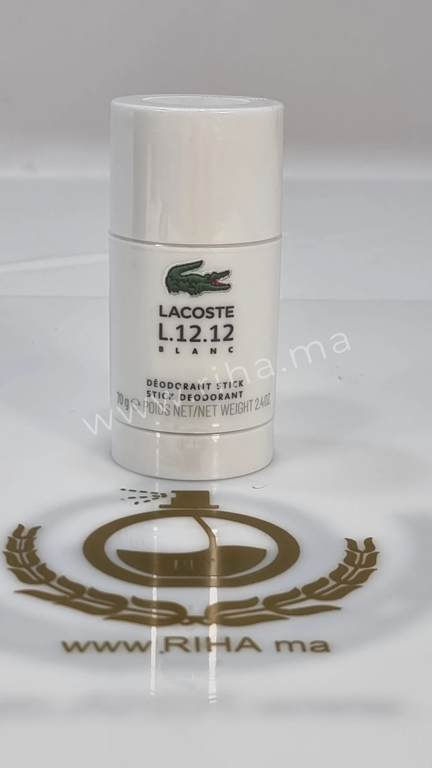 lacoste l1212 blanc Lacoste L.12.12 Blanc Déodorant Stick Pour Homme – 70G Lacoste - parfum Maroc