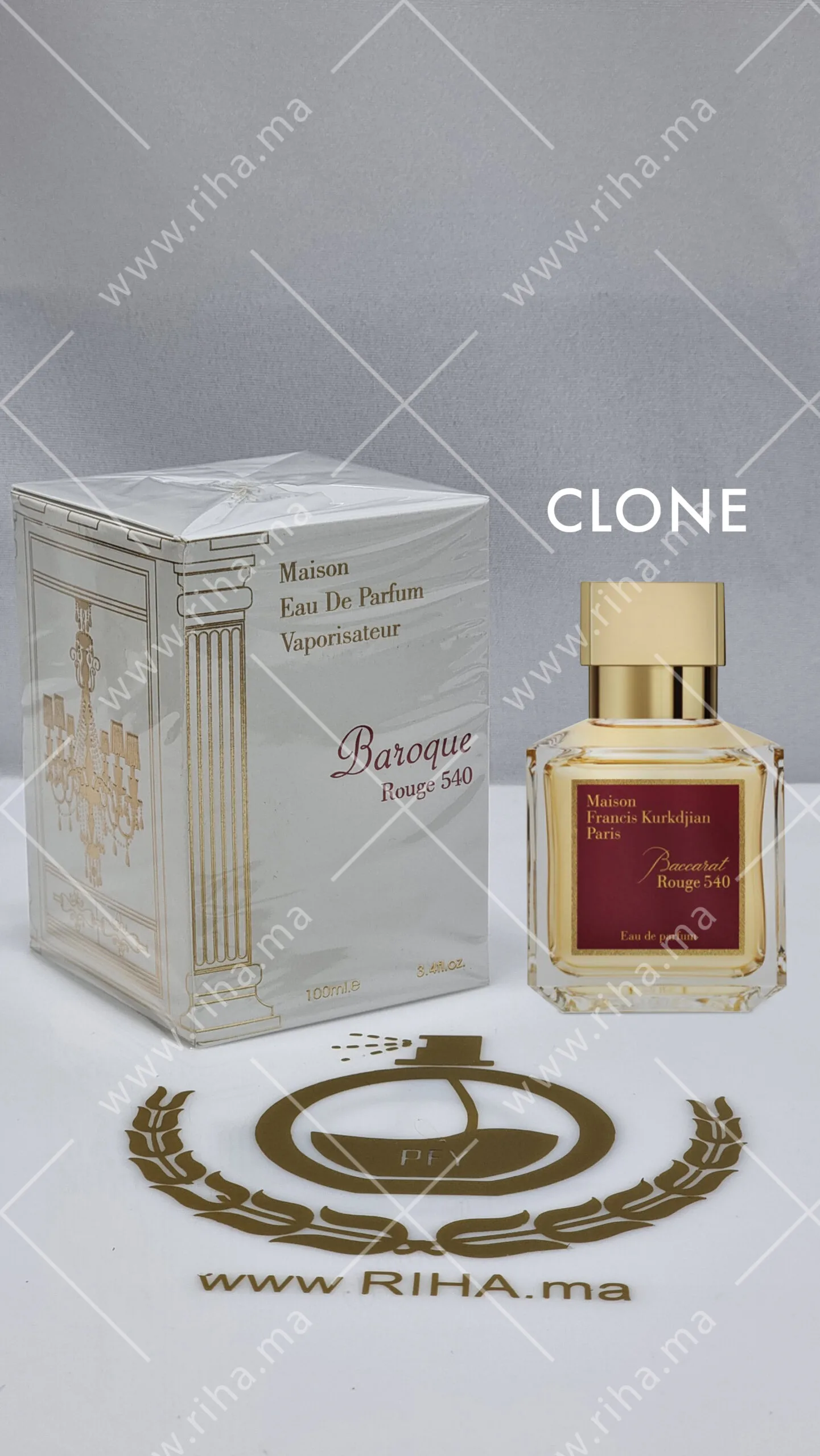 BAROQUE ROUGE 540 Maison al Hambra eau de parfum 100ml Clone baccarat rouge 540 alhambra - parfum Maroc