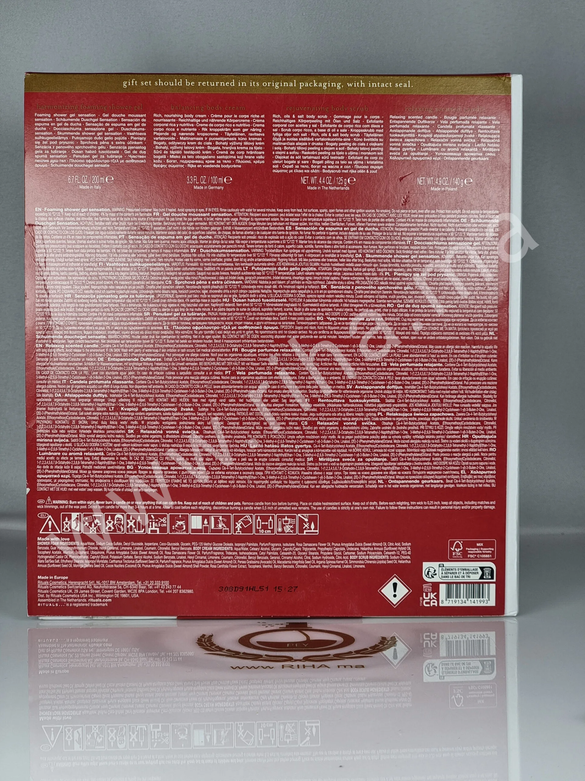Coffret cadeux Ritual of Ayurveda rituals - parfum Maroc