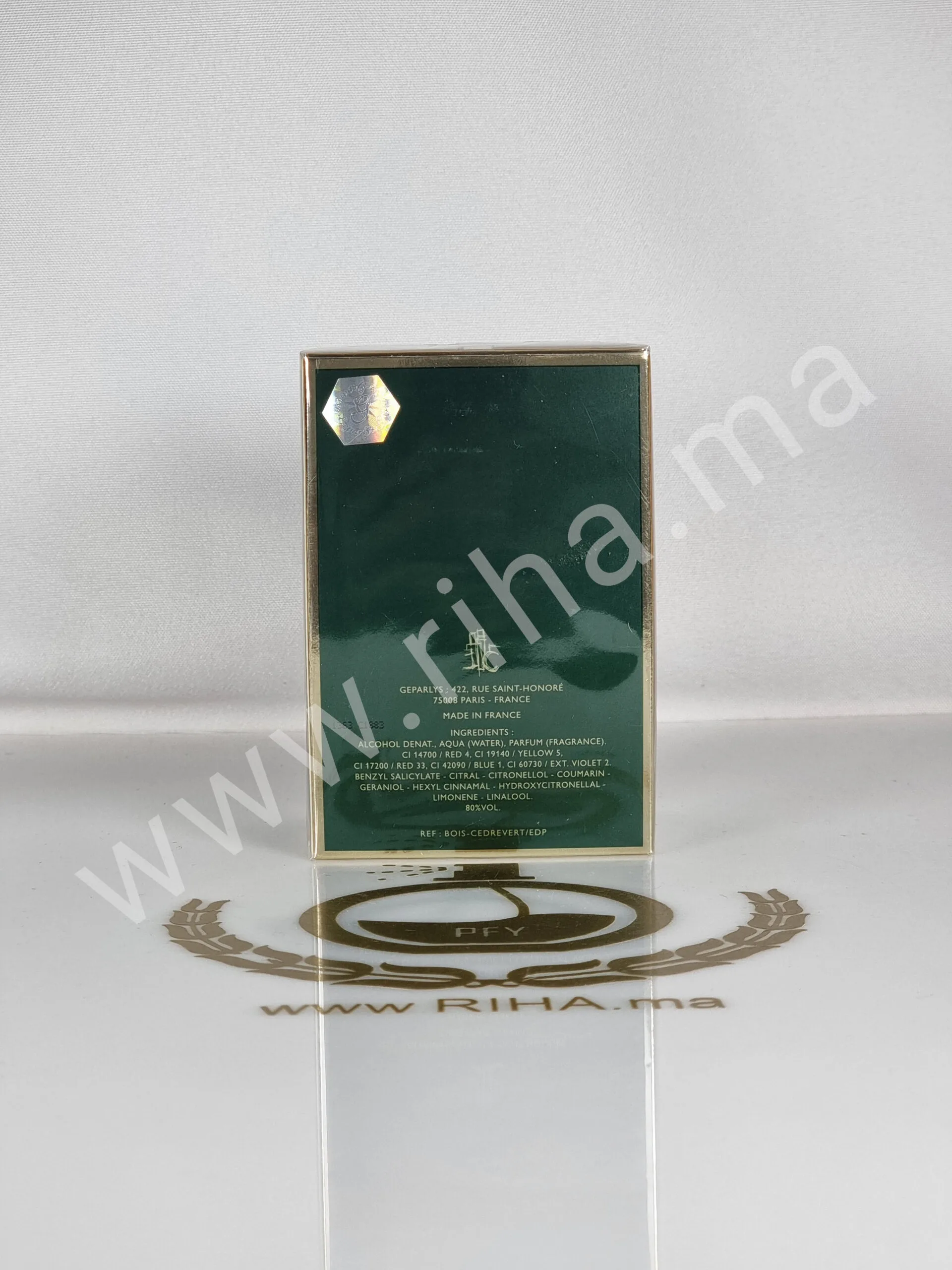 Cèdre Vert Collection privée eau de parfum 100ml geparlys - parfum Maroc