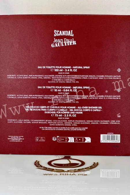 Scandal Jean Paul Gaultier Eau de Toilette Pour Homme prix maroc
