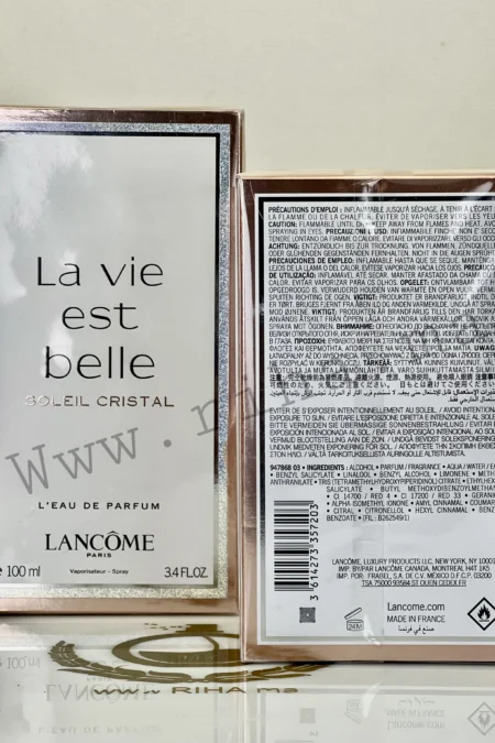 La Vie Est Belle Soleil Cristal Lancôme pour femme prix maroc