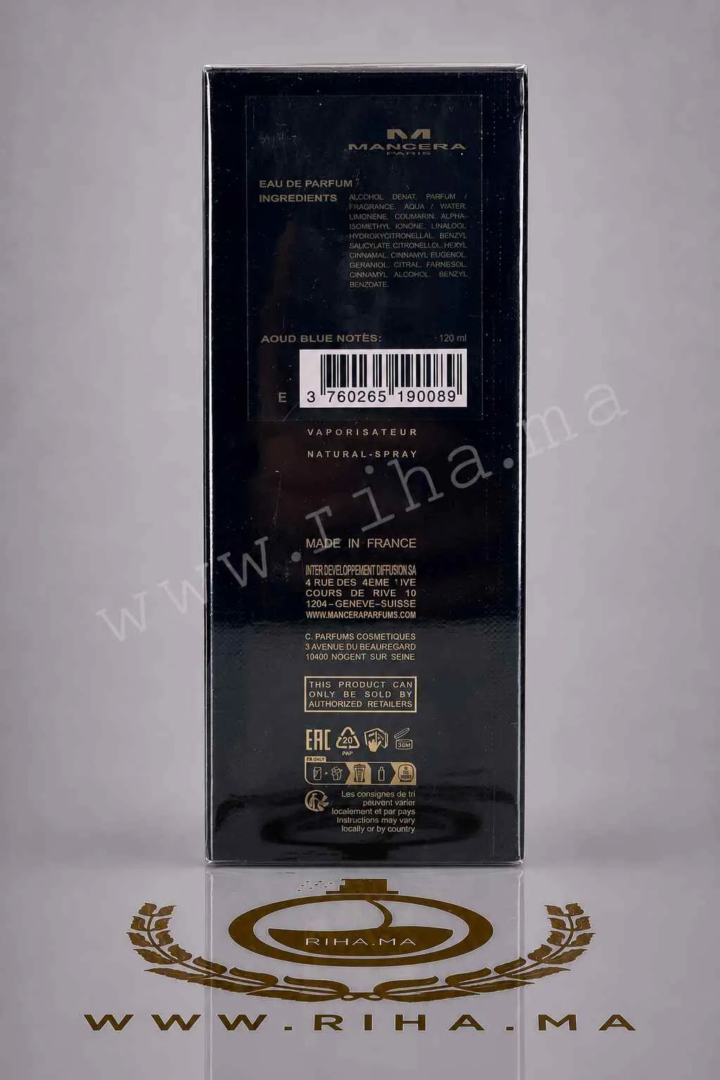 Aoud Blue Notes Mancera pour homme et femme 120ml prix maroc (2)