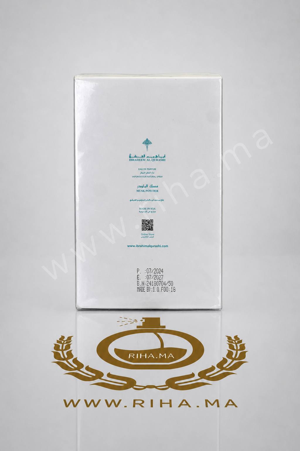 Powder Musk Ibraheem AlQurashi Eau De Parfum 75ML prix maroc Powder Musk Ibraheem AlQurashi Eau De Parfum 75ML prix maroc