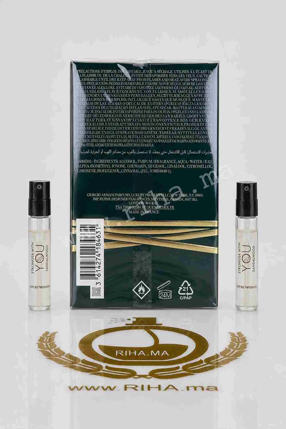 Decantage Stronger With You Sandalwood Giorgio Armani Eau De Parfum prix maroc