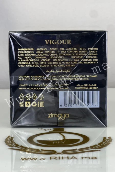 Vigour Zimaya Eau de Parfum pour homme 100Ml prix maroc