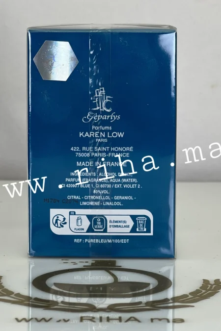 Pure Blue Karen Low Eau de Toilette pour homme prix maroc