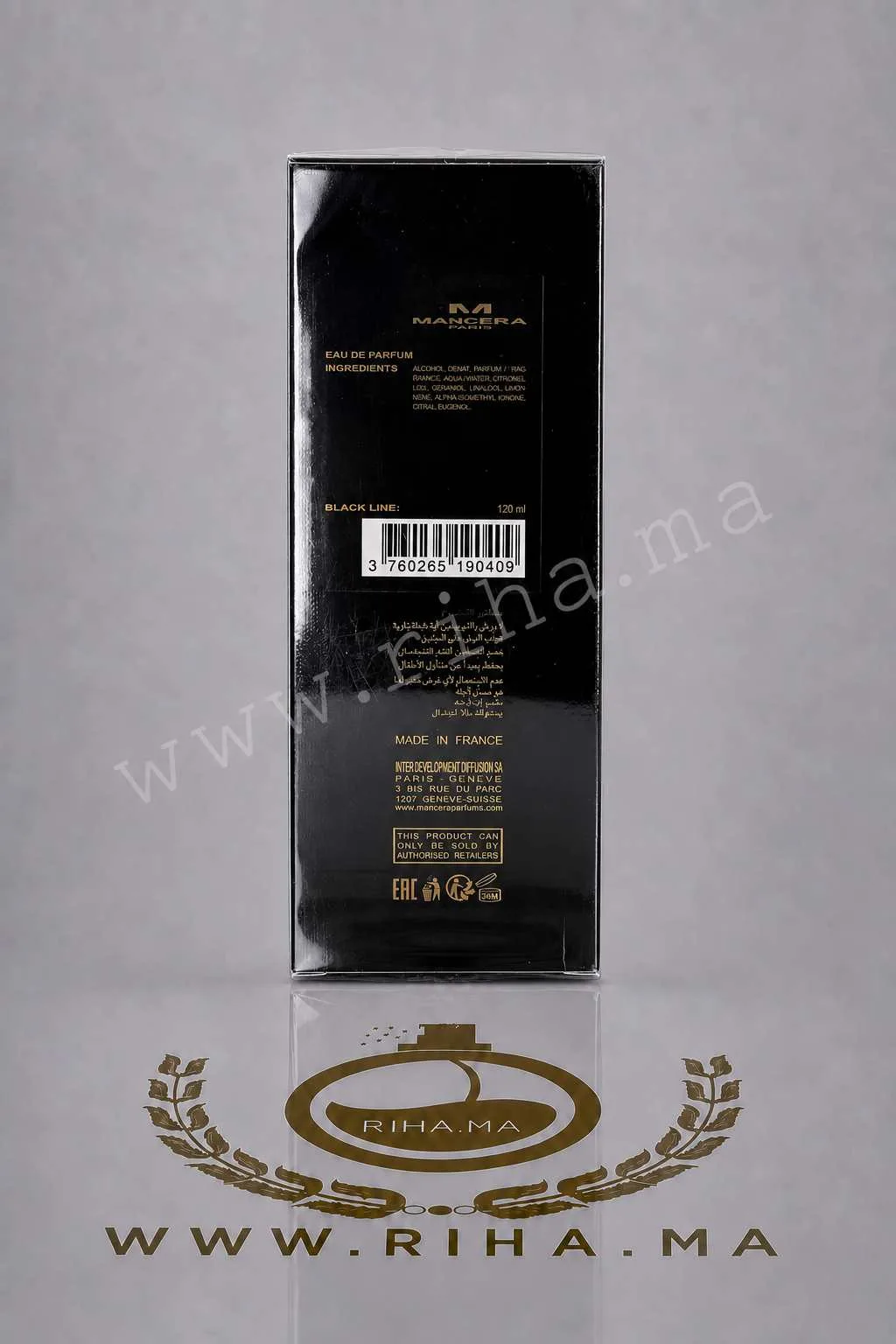 Black Line Mancera Eau De Parfum 120ml pix maroc