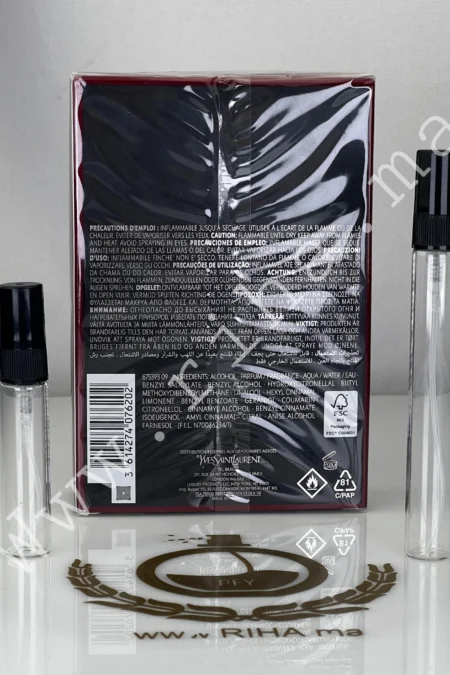 Decantage Black Opium Eau De Parfum Over Red Yves Saint Laurent pour femme prix maroc