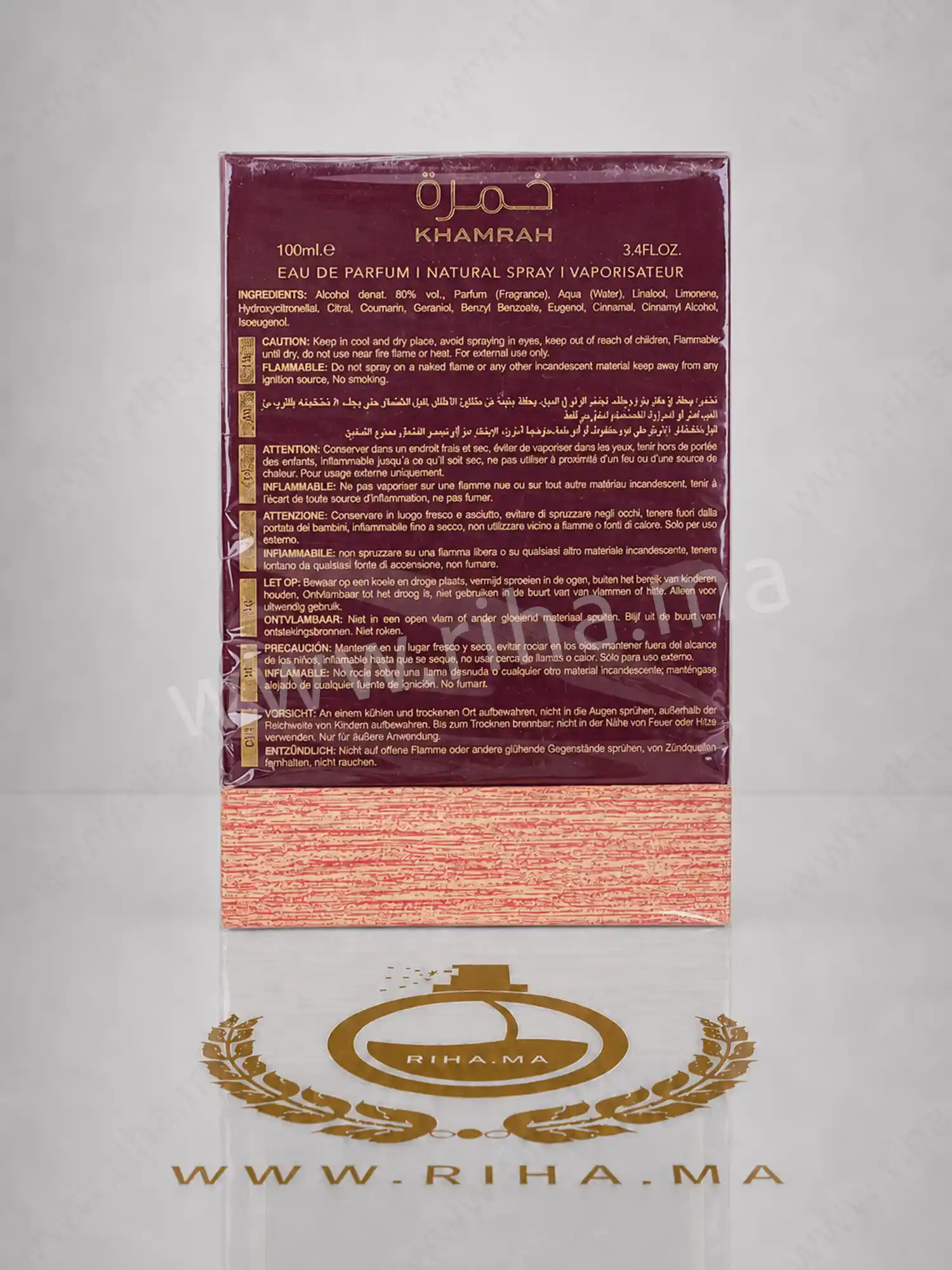 khamrah dukhan Khamrah Dukhan Lattafa Eau De Parfum Pour Homme 100ml parfum original Authentic au Maroc chez RIHA.ma