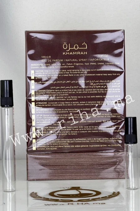 Decantage Khamrah Qahwa Lattafa Perfumes eau de toilette pour homme et femme