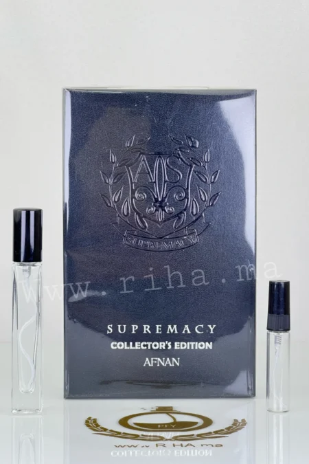 decantage supremacy collectors edition — Flacon de décantage supremacy collectors edition Afnan posé sur fond noir
