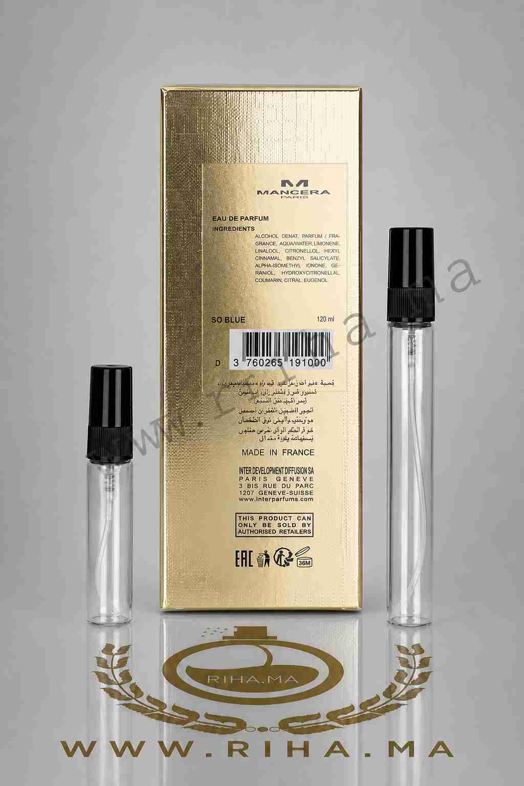 Decantage So Blue Mancera Eau De Parfum Unisexe Decantage So Blue Mancera Eau De Parfum Unisexe