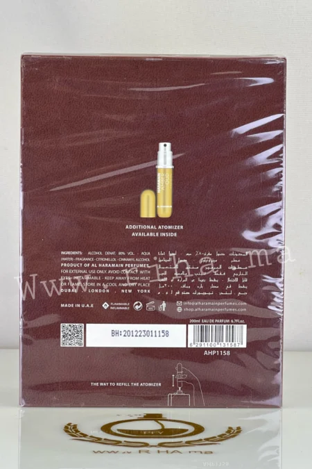 Amber Oud Al Haramain PerfumesEau De Parfum Pour Pomme et Femme 200ML