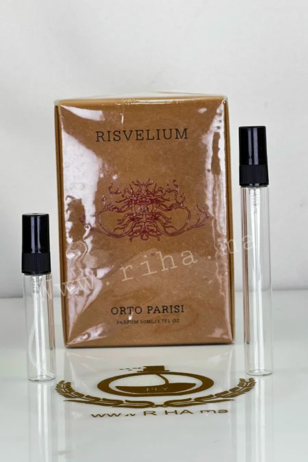 decantage risvelium orto parisi — Flacon de décantage Risvelium Orto Parisi pour homme sur fond noir