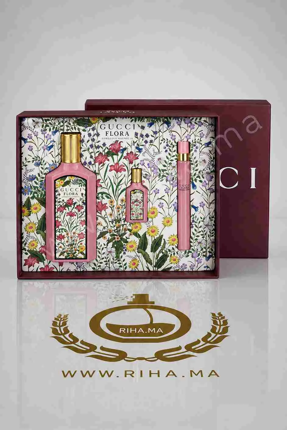 Coffret Flora Gorgeous Magnolia Gucci Eau de Parfum Pour Femme 100 ML