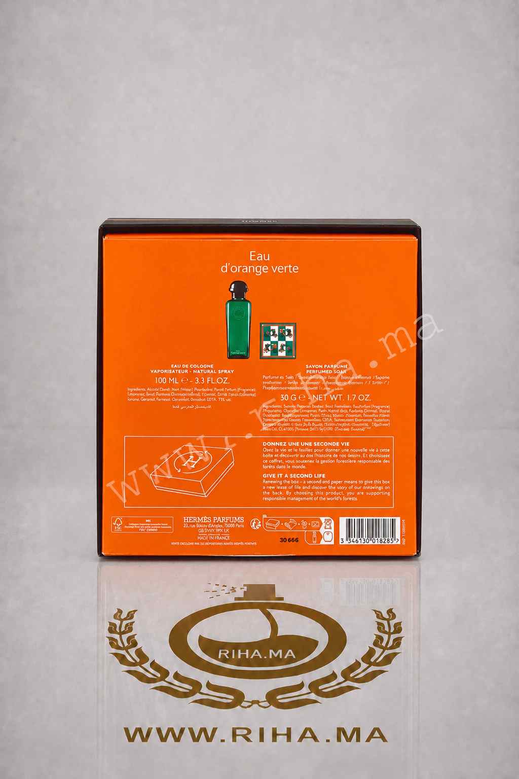 Coffret Eau d'Orange Verte Hermès Eau de Parfum Pour Homme 100 ML Authentic Coffret Eau d'Orange Verte Hermès Eau de Parfum Pour Homme 100 ML Authentic