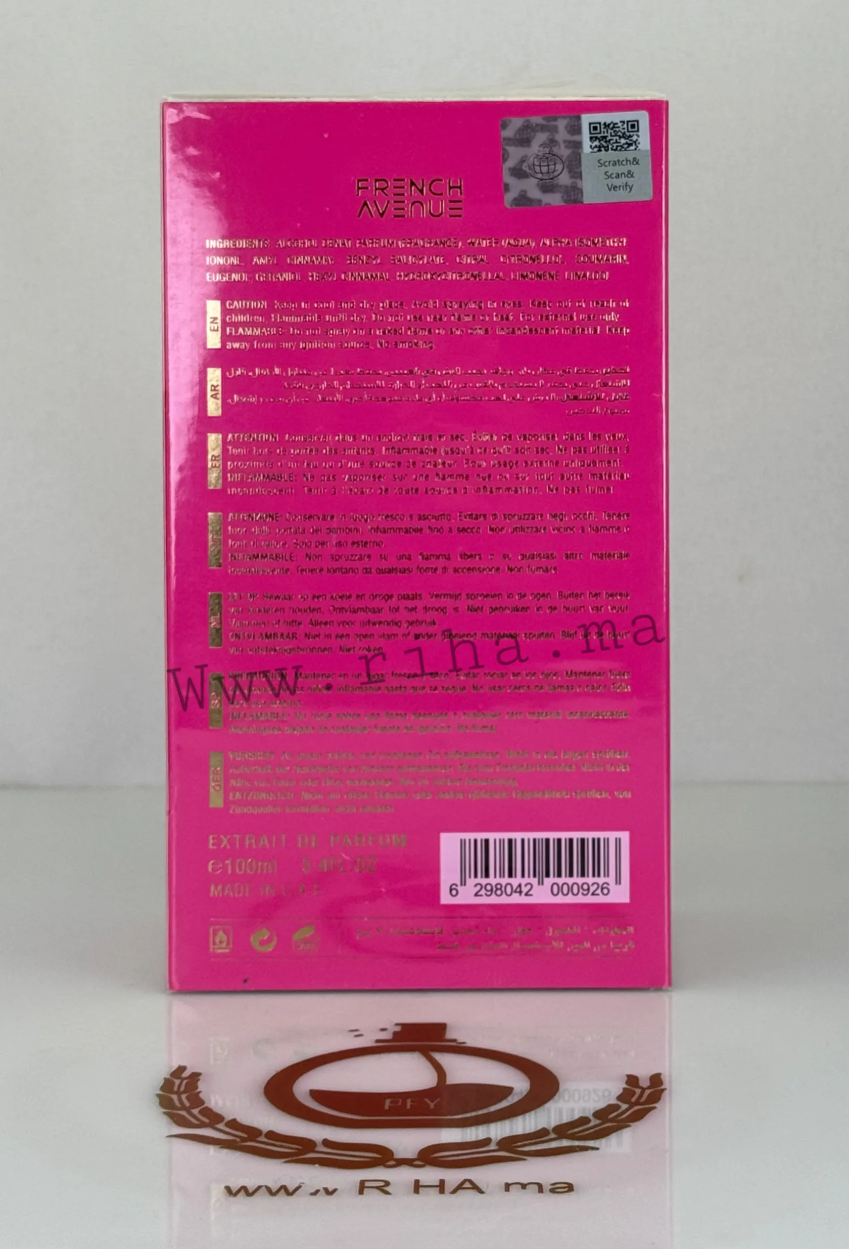 Vulcan Baie French Avenue Extrait de Parfum Pour Femme 100 ML Authentic (2)