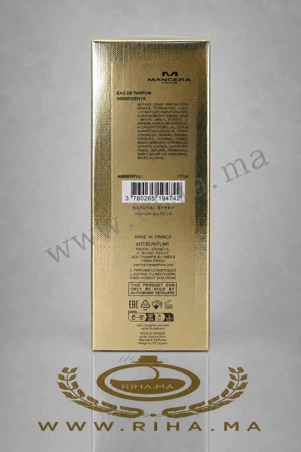 Amberful Mancera Eau de Parfum 120 ML Authentic