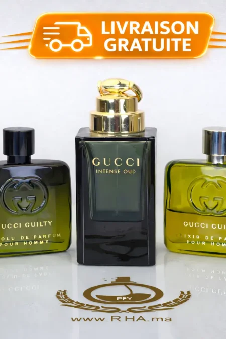 Pack Décantage Promo Gucci — Gucci Oud Intense EDP + Gucci Guilty Absolute EDP + Gucci Guilty Elixir EDP Authentic