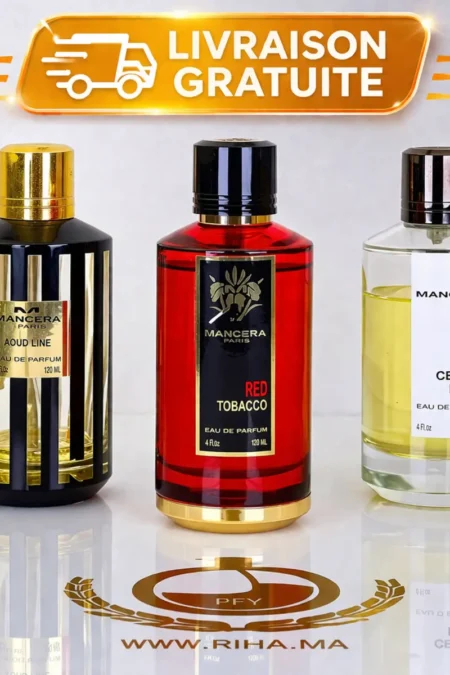 Pack Décantage Promo Homme Mancera EDP – Red Tobacco + Aoud Line EDP + Cedrat Boise EDP Authentic