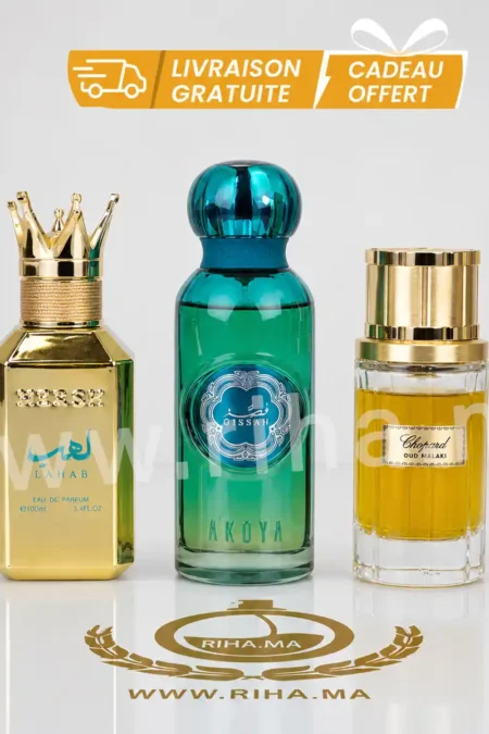 Pack Decantage Gissah Akoya, Hesh Lahab, Chopard Oud Malaki