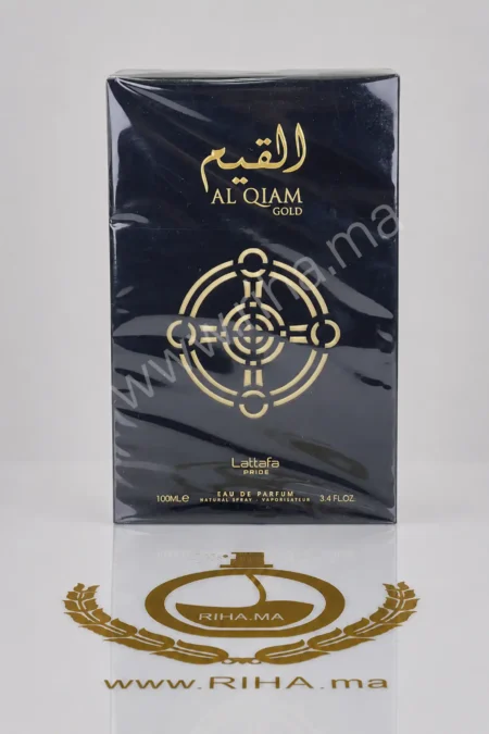Flacon al qiam gold Lattafa Perfumes eau de parfum 100ml fond doré