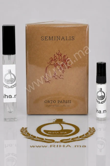 Décantage seminalis orto parisi flacon niche unisexe sur fond sombre