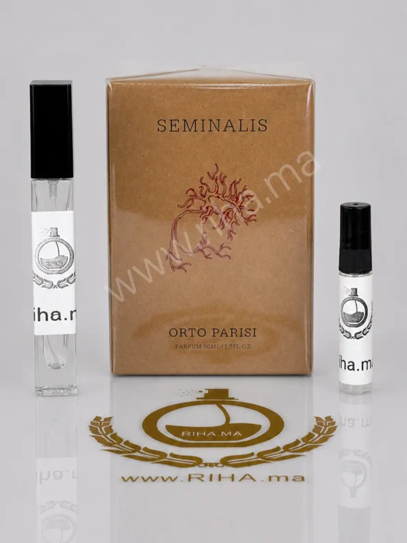 Décantage seminalis orto parisi flacon niche unisexe sur fond sombre