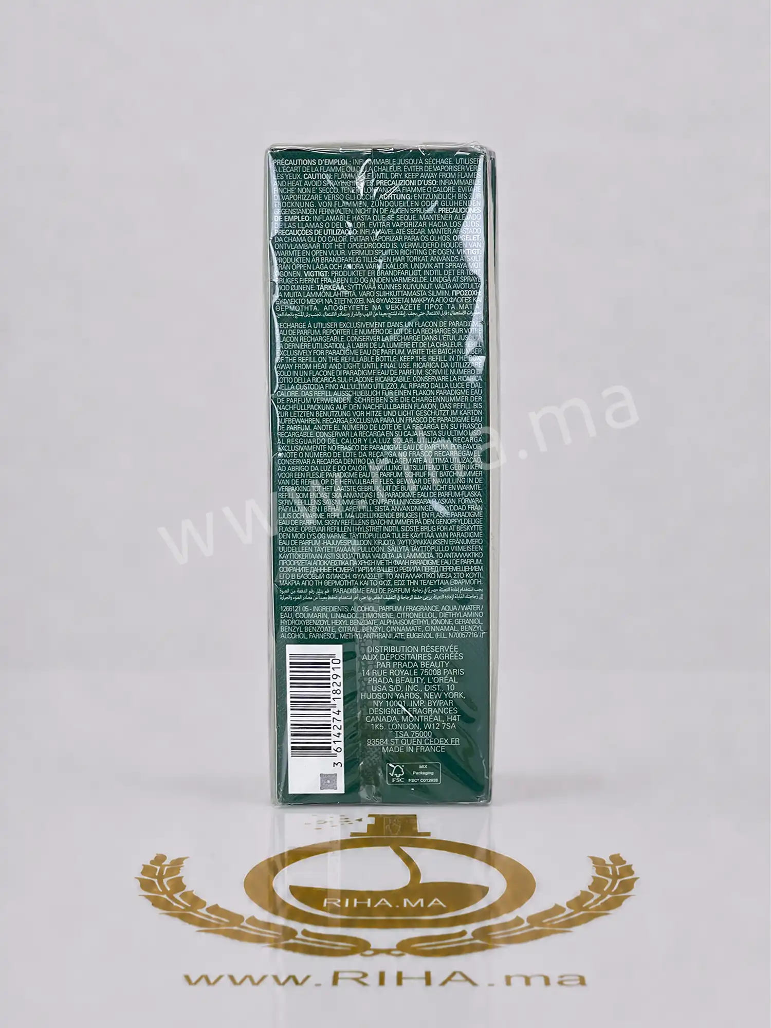 EMBALLAGE BACK PRADA REFIL Refill Prada Paradigme pour homme prix Maroc