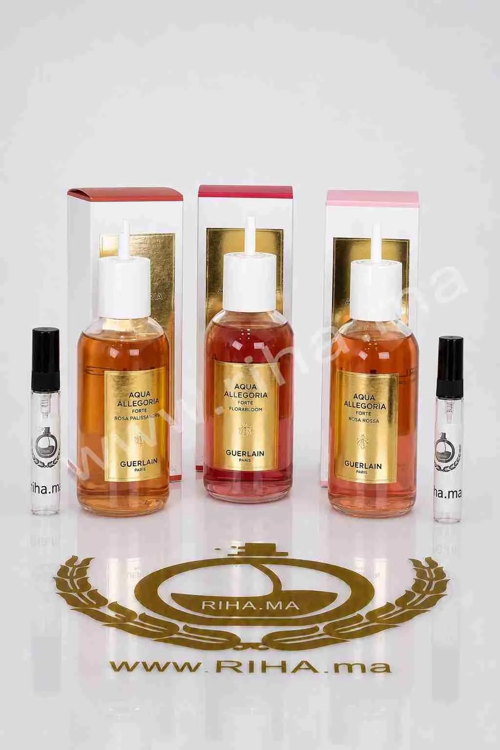 Pack Decantage Guerlain Aqua Allegoria Forte Rosa Palissandro Flora Bloom Rosa Rossa parfum original Authentic au Maroc chez RIHA.ma