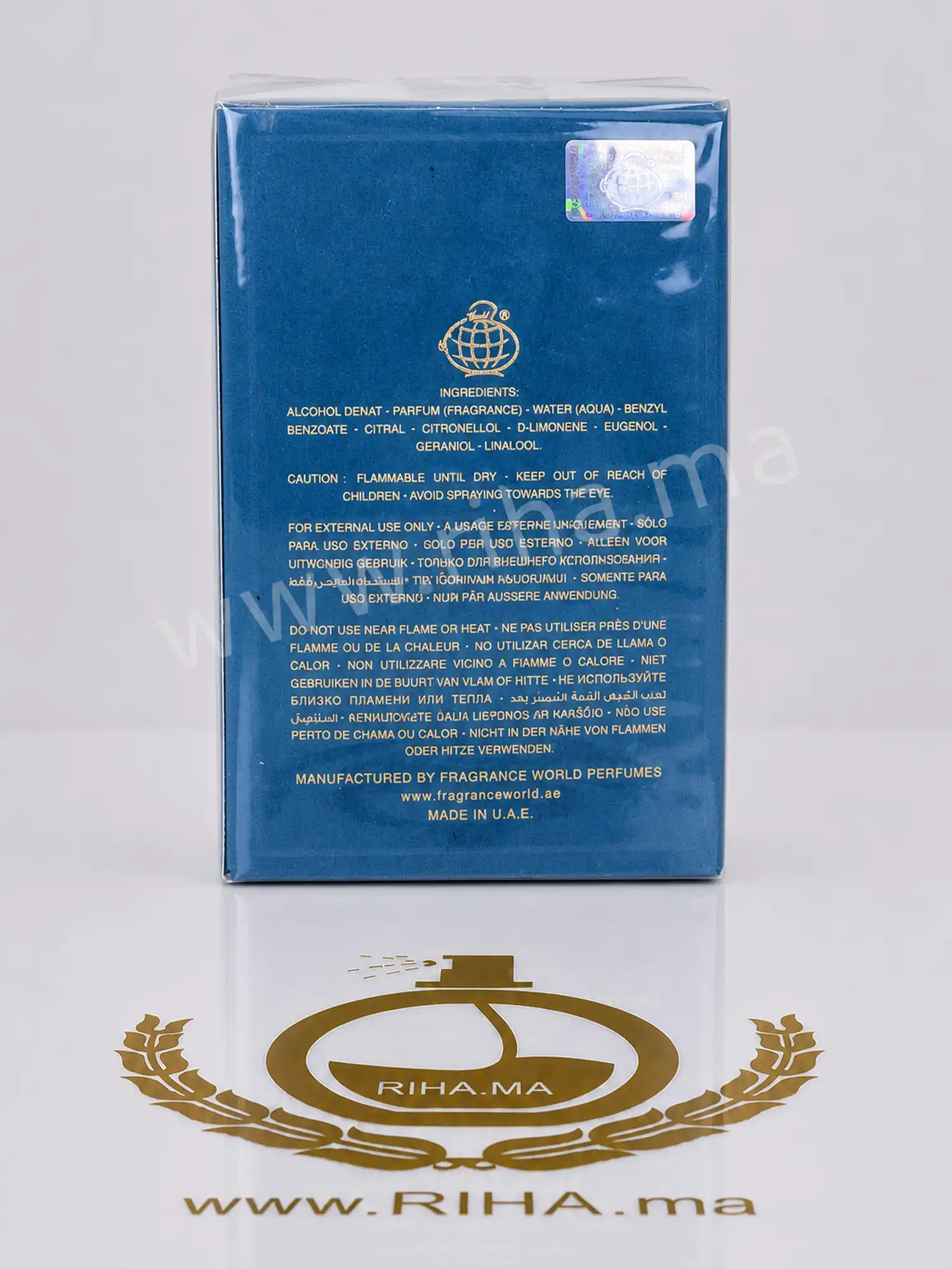 La Uno Intense Blue Fragrance World Eau de Parfum Homme La Uno Intense Blue Fragrance World Eau de Parfum Homme 139DH parfum original Authentic au Maroc chez RIHA.ma