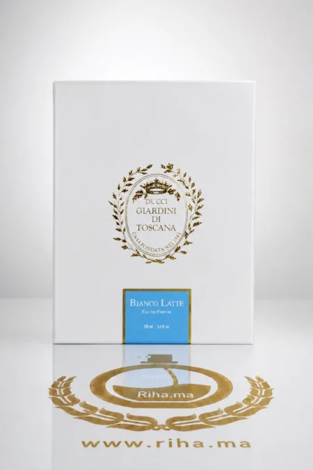 Flacon bianco latte giardini di toscana eau de parfum 100ml fond crème élégant