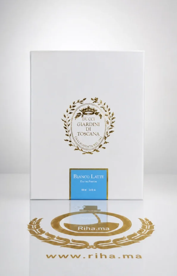 Flacon bianco latte giardini di toscana eau de parfum 100ml fond crème élégant