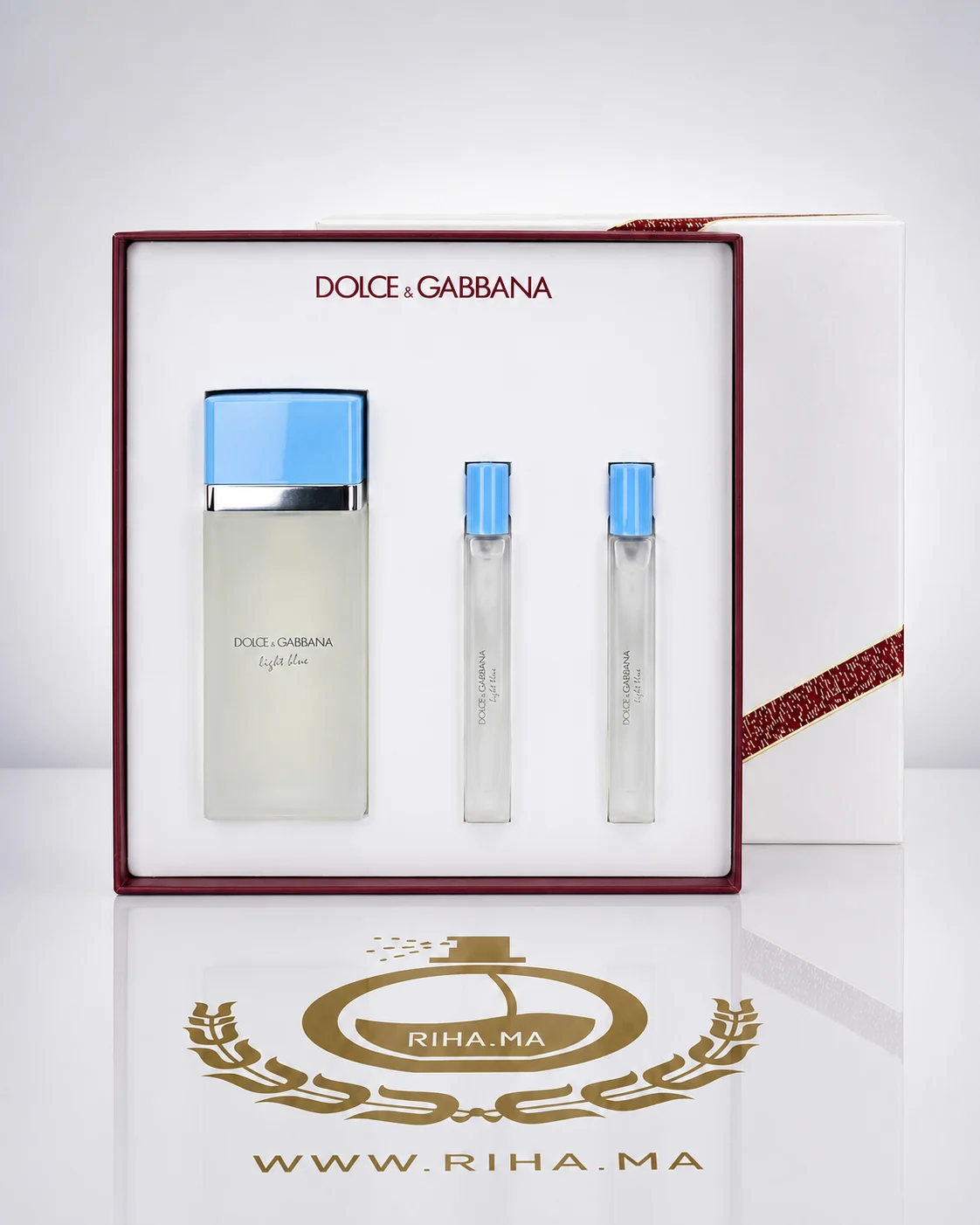 Coffret Light Blue Dolce&Gabbana Eau de Toilette Pour Femme 100 ML Authentic Coffret light blue dolcegabbana eau de toilette pour femme 100 ml