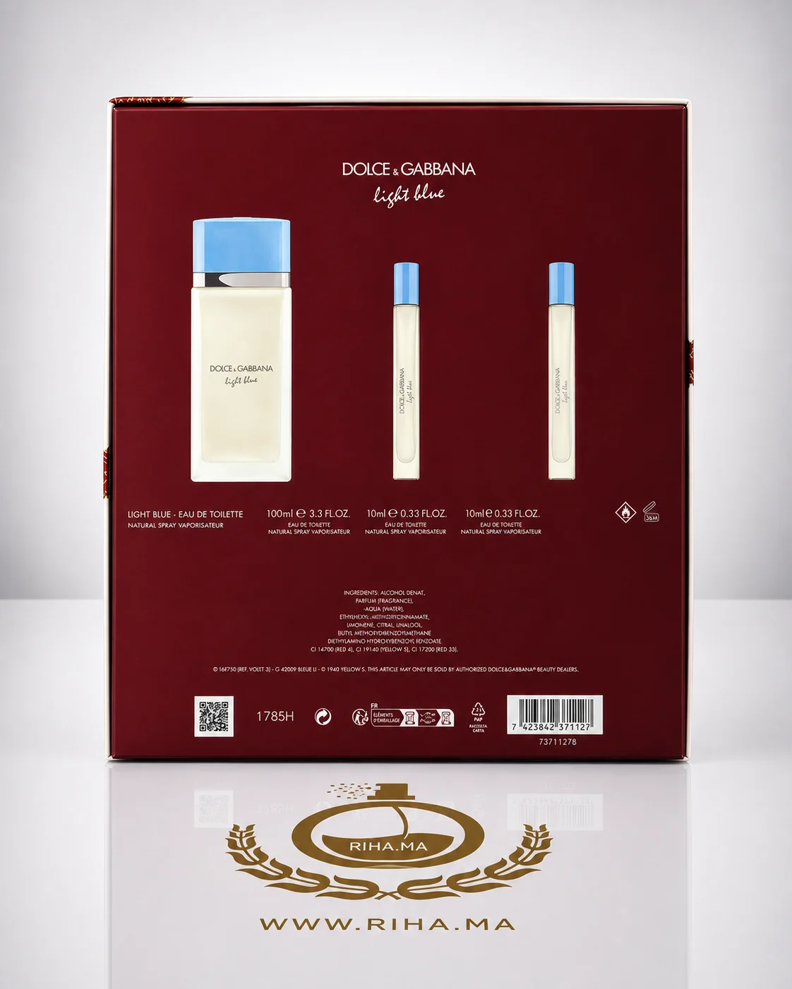 Coffret Light Blue Dolce&Gabbana Eau de Toilette Pour Femme 100 ML Authentic — photo 2 Coffret light blue dolcegabbana eau de toilette pour femme 100 ml — vue 2