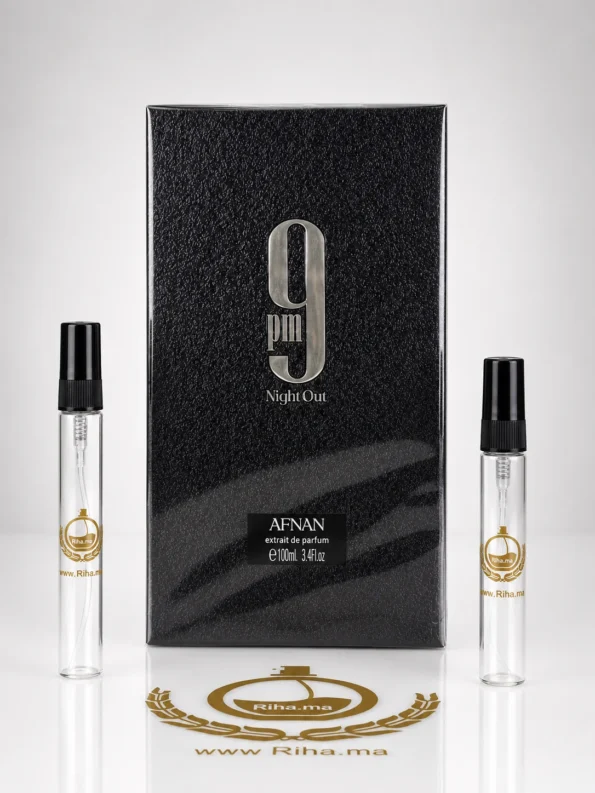 Décantage 9PM Night Out Afnan extrait de parfum oriental épicé