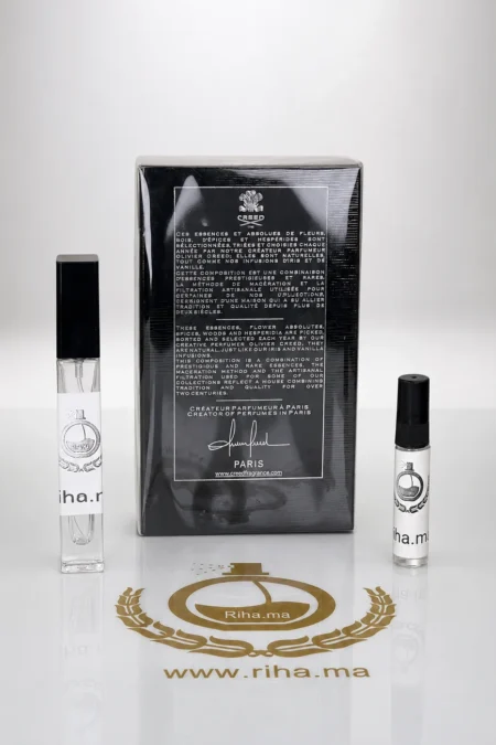 decantage aventus creed — Flacon de décantage aventus creed posé sur fond noir élégant — vue 2