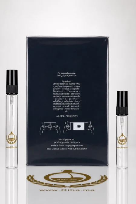 Flacon décantage de eau de minthe diptyque sur fond blanc — vue 2