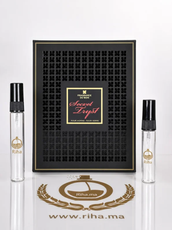 Décantage secret tryst extrait Fragrance Du Bois flacon niche