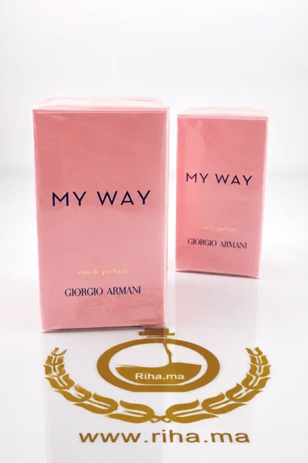 Flacon my way giorgio Armani Eau de Parfum fond blanc élégant — vue 2