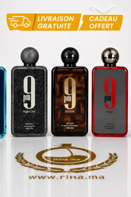 pack decantage afnan — Pack décantage Afnan 9PM avec cinq flacons de parfum