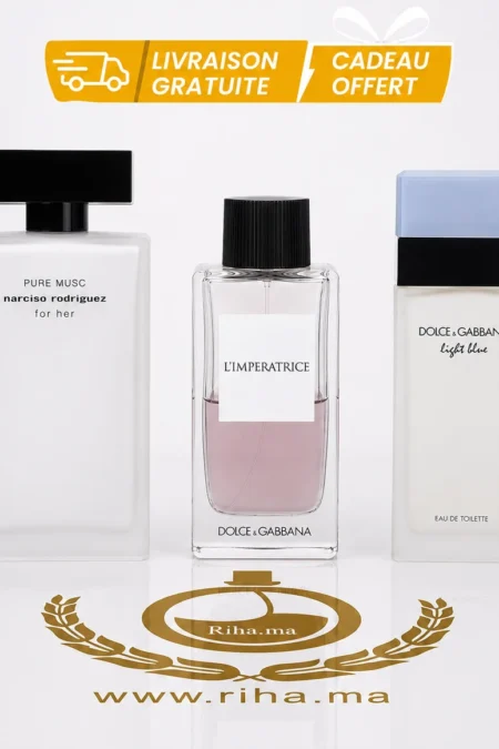 pack decantage femme — Pack décantage femme avec trois flacons Narciso Rodriguez et Dolce Gabbana
