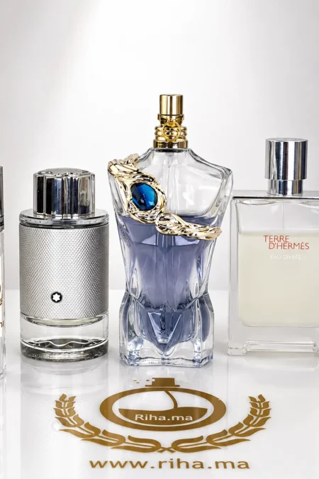 Pack décantage parfum homme flacons Jean Paul Gaultier Montblanc Hermès