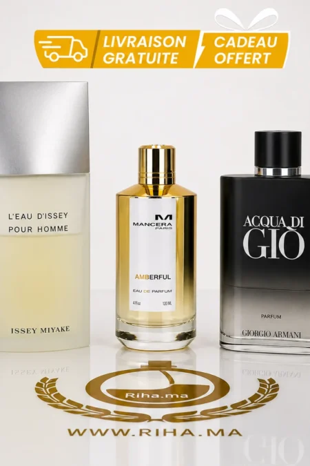 Pack decantage homme avec trois flacons d'échantillon de parfum